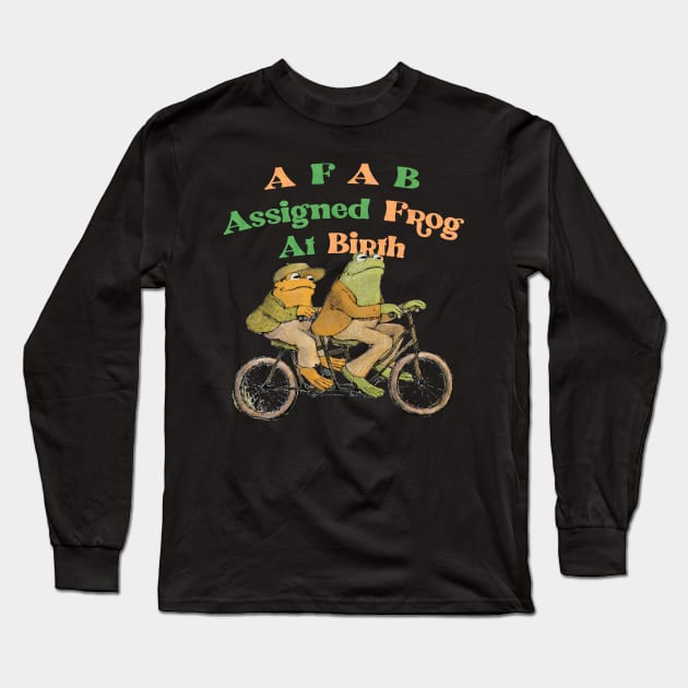 afab assigned frog at birth (trans pride) Long Sleeve T-Shirt by remerasnerds